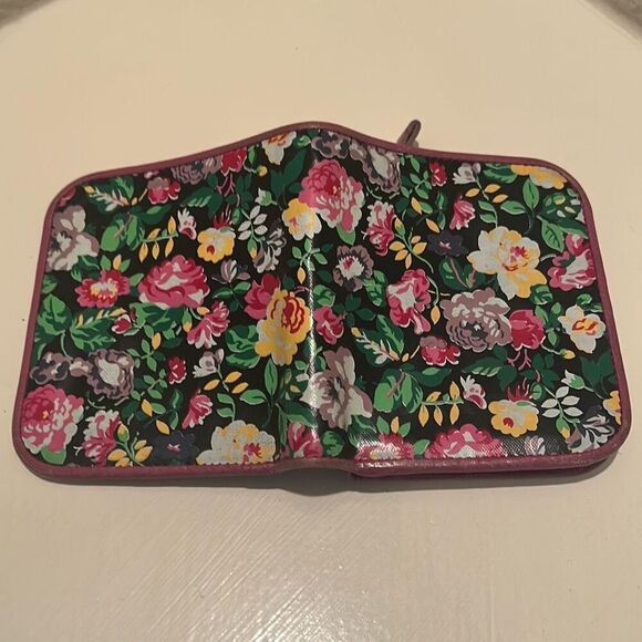Kenzo Floral Leather Compact Wallet Vintage Flower Print Summer Grannycore - Picture 9 of 10